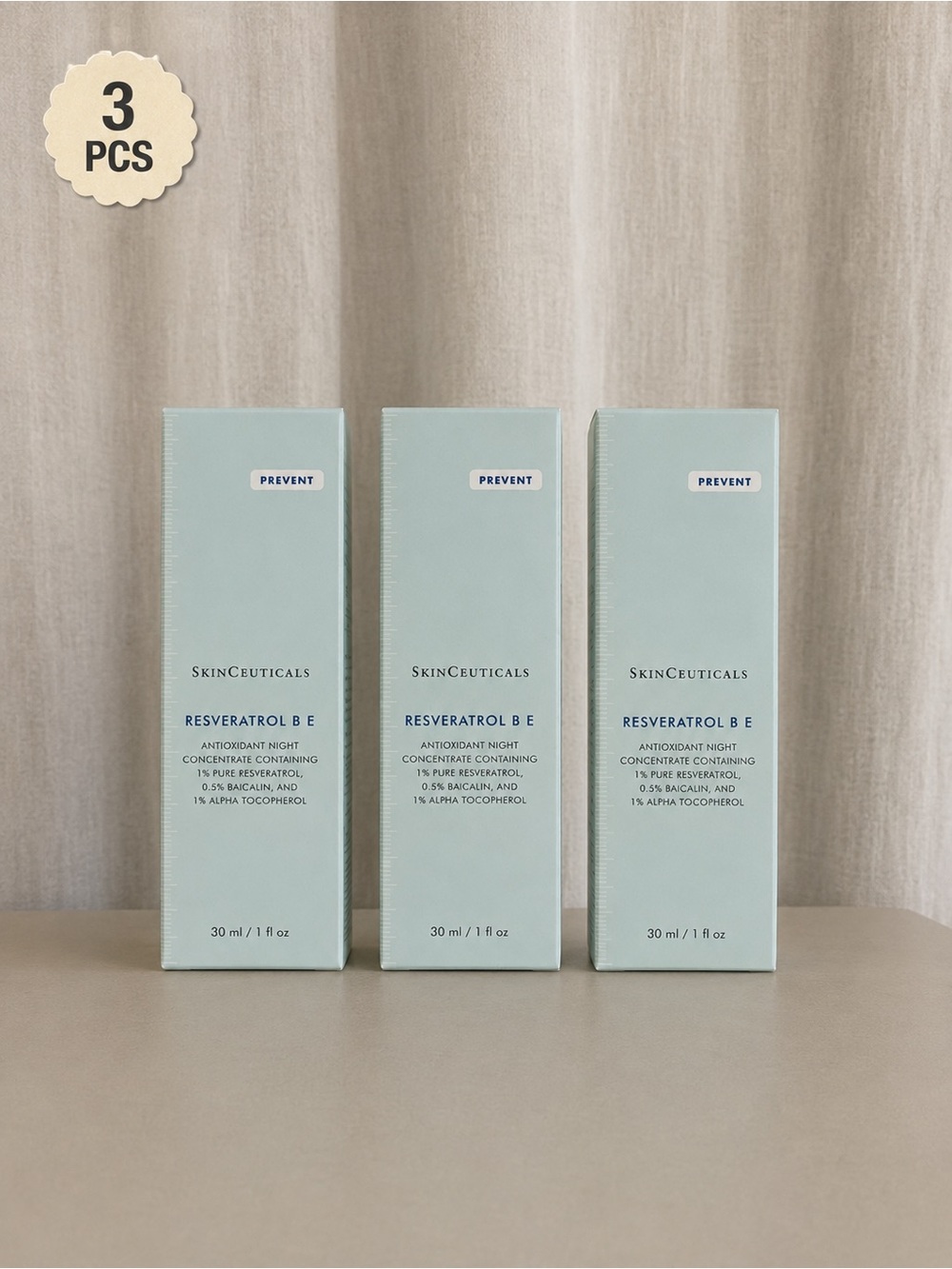 SkinCeuticals Resveratrol B E Antioxidant Night Concentrate - 3 Pcs